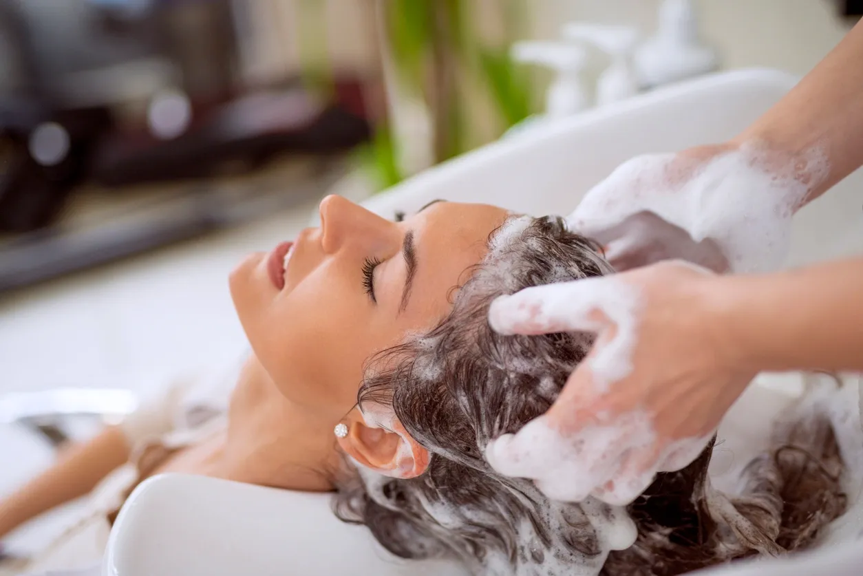 Hair washing service at SUNBABY Spa